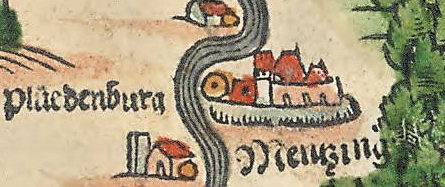 Kartenausschnitt bei Apian 1568