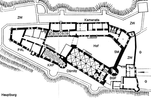 Grundriss der Hauptburg