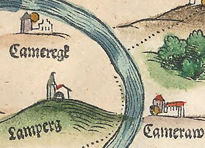 Kartenausschnitt bei Apian 1568
