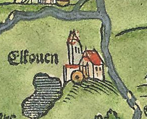 Kartenausschnitt bei Apian 1568