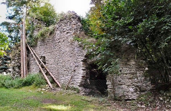 Innenhof und Palasmauer
