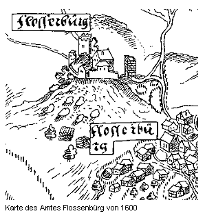 Zeichnung der Burg um 1600
