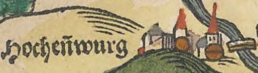 Kartenausschnitt bei Apian 1568