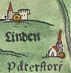 Burg Linden bei Apian 1568