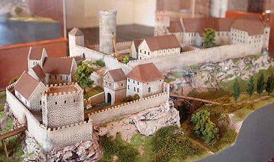 Modell der Burg um 1500