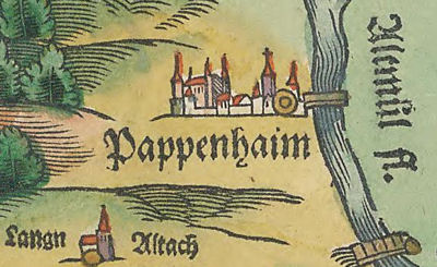 Kartenausschnitt bei Apian 1568