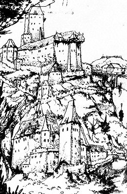 Zeichnung von August Hirschvogel 1546