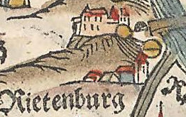Riedenburg auf der Karte von Apian 1568