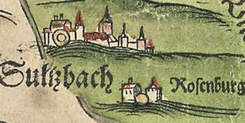 Kartenausschnitt bei Apian 1568