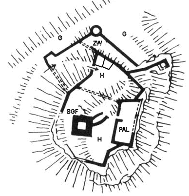 Grundriss der Burgruine