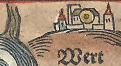 Wörth auf der Karte von Apian 1568