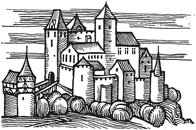 Ansicht aus Schedels Weltchronik von 1493